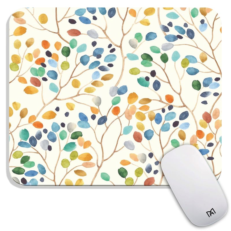 Armanza Square Mouse Pad Colorful Forest,Personalized Premium-Textured Custom Mouse Mat Design,Washable Mousepad Lycra Cloth,Non-Slip Rubber Base Computer Mouse Pads for Wireless Mouse - Image 1